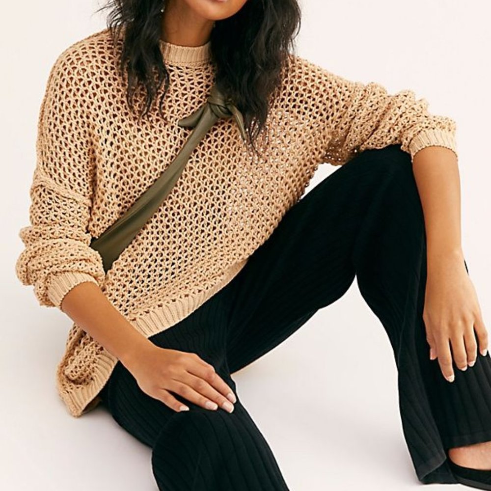 Free People Praline Sun Sweater NWOT (BRAND NEW)